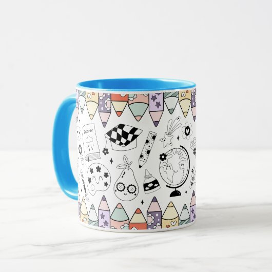 Zurück zur Schule Tasse (Vorderseite Links)