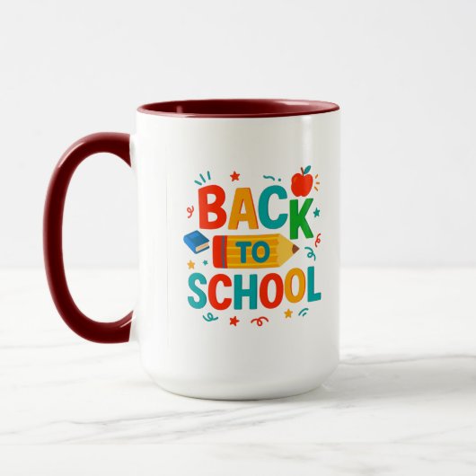 Zurück zur Schule Tasse (Links)