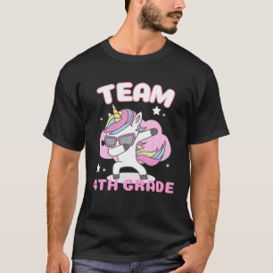 Zurück zur Schule Team 4th Grade Dabbing Unicorn S T-Shirt