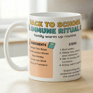 Zurück zur Schule Tee-Aufwärm-Ritual Kaffeetasse