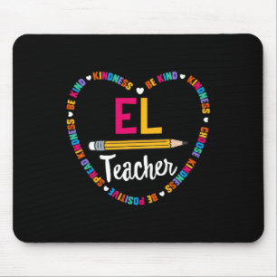 Zurück zur Schule Tee El Lehrer Englisch Lerner Tr Mousepad