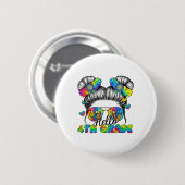 Zurück zur Schule Tie Dye Hallo 4. Klasse Unordent Button (Vorne & Hinten)