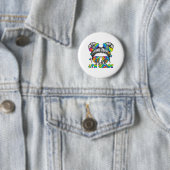 Zurück zur Schule Tie Dye Hallo 4. Klasse Unordent Button (Beispiel)