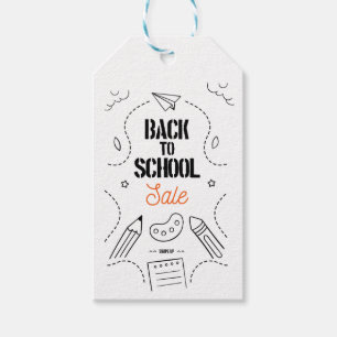 Zurück zur Schule Typografie-Design Geschenkanhänger
