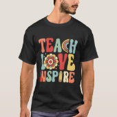 Zurück zur Schule Unterricht Liebe und Inspirier L T-Shirt (Vorderseite)