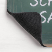Zurück zur Schule Unterschreiben auf grüner Tafel Mousepad (Ecke)