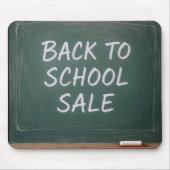 Zurück zur Schule Unterschreiben auf grüner Tafel Mousepad (Vorne)
