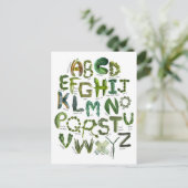 Zurück zur Schule Veggie Alphabet - Essen Sie Ihre Postkarte (Stehend Vorderseite)