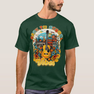 Zurück zur Schule Vibes Guitar Design T-Shirt