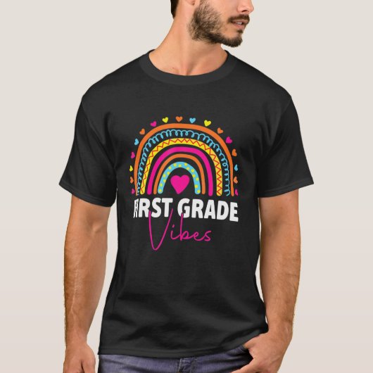 Zurück zur Schule Vibes Rainbow Leopard Tee (Vorderseite)