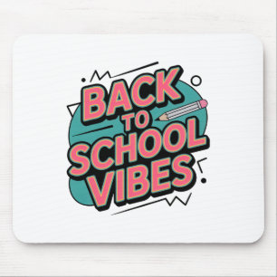 Zurück zur Schule Vibes Retro Bleistift Erster Tag Mousepad