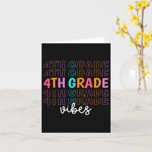 Zurück zur Schule Vibes Retro Teacher Student Karte (Gelbe Blume)