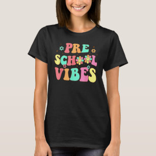 Zurück zur Schule Vorschul-Gefühl Groovy-Lehrerin T-Shirt