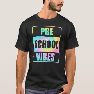 Zurück zur Schule Vorschul-Vibes Tie Dye Erster Ta T-Shirt