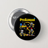 Zurück zur Schule Vorschulbagger Jungs Kinder Todd Button (Vorne & Hinten)