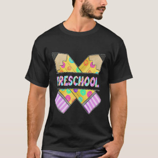 Zurück zur Schule Vorschule Bleistift Erster Schul T-Shirt