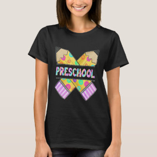 Zurück zur Schule Vorschule Bleistift Erster Schul T-Shirt