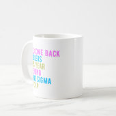 Zurück zur Schule Willkommen zurück Rizzlers Sigma Kaffeetasse (Vorderseite Links)