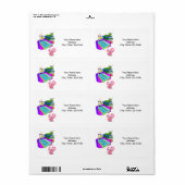 Zurück zur Schule Wurm rosa Schweinefleisch-Labels (Vorne)