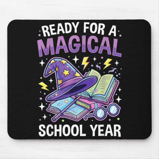 Zurück zur Schule Zauberer für Lehrer oder Kinder Mousepad (Vorne)