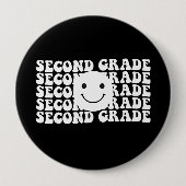 Zurück zur Schule Zweite Klasse Lehrer Button (Vorderseite)