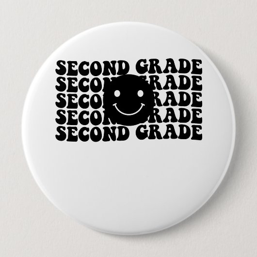 Zurück zur Schule Zweite Klasse Lehrer Button (Vorderseite)