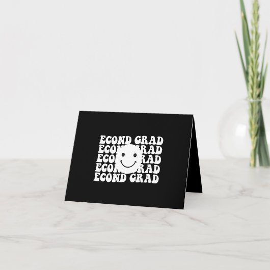 Zurück zur Schule Zweite Klasse Lehrer Dankeskarte (Vorderseite)