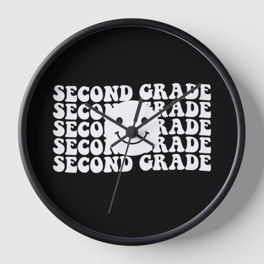 Zurück zur Schule Zweite Klasse Lehrer Uhr (Vorderseite)