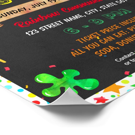 Zurück zur Schulereignisvorlage Poster (Ecke)