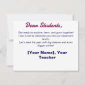 Zurück zur Schulflatkarte - Lass des Erlebnisbegin (Rückseite)