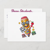 Zurück zur Schulflatkarte - Lass des Erlebnisbegin (Vorne/Hinten)