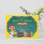 Zurück zur schulischen Party Einladung (Stehend Vorderseite)