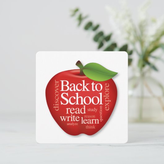 Zurück zur Schulkarte anpassen Einladung (Stehend Vorderseite)