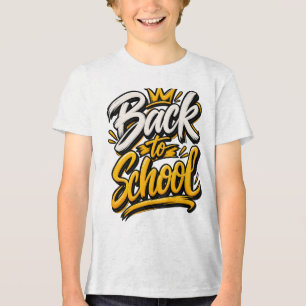 Zurück zur Schulkrone Schrift Tri-Blend Shirt
