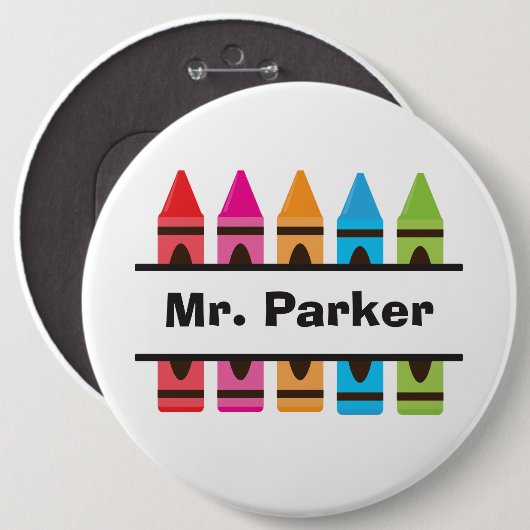 Zurück zur Schullehrerschaltfläche Button (Vorne & Hinten)