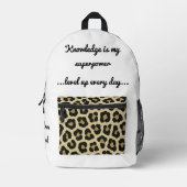 Zurück zur Schulmotivation Bedruckter Rucksack (Vorderseite)