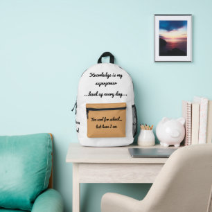 Zurück zur Schulmotivation Bedruckter Rucksack