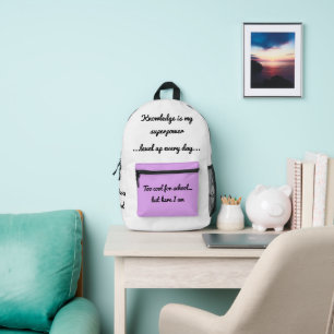 Zurück zur Schulmotivation Bedruckter Rucksack