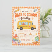 Zurück zur Schulparty Einladung (Stehend Vorderseite)
