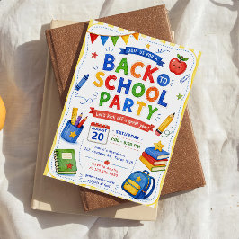Zurück zur Schulparty Einladung