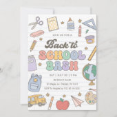 Zurück zur Schulpause Einladung (Vorderseite)