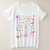 Zurück zur Schulstruktur Große Größe T-Shirt (Design vorne)