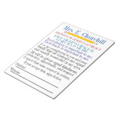 Zurück zur Schulvertragsnotiz Notizblock (angewinkelt)