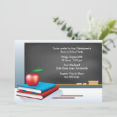 Zurück zur Schulzeit - Einladung (Stehend Vorderseite)