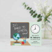 Zurück zur Schulzeit Personalisierter Lehrer Postkarte (Stehend Vorderseite)