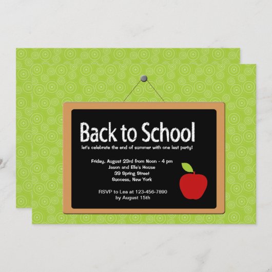 Zurück zur Schwarzen Karte der Schule (Vorne/Hinten)