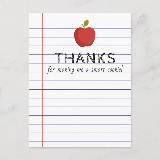 Zurück zur Smart-Cookie-Karte für Lehrer Postkarte (Vorderseite)