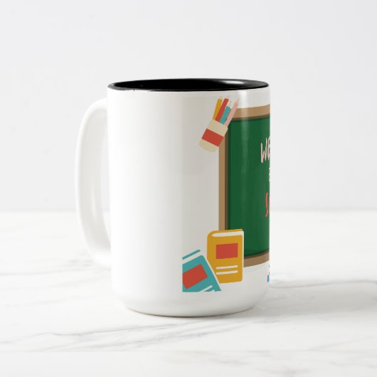 Zurück zur Tasse der Schule (Vorderseite Links)