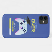 zurück zur Uni gelber blauer Glitzer Case-Mate iPhone Hülle (Rückseite (Horizontal))