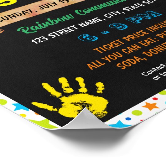 Zurück zur Veranstaltungsvorlage für das Schulvers Poster (Ecke)